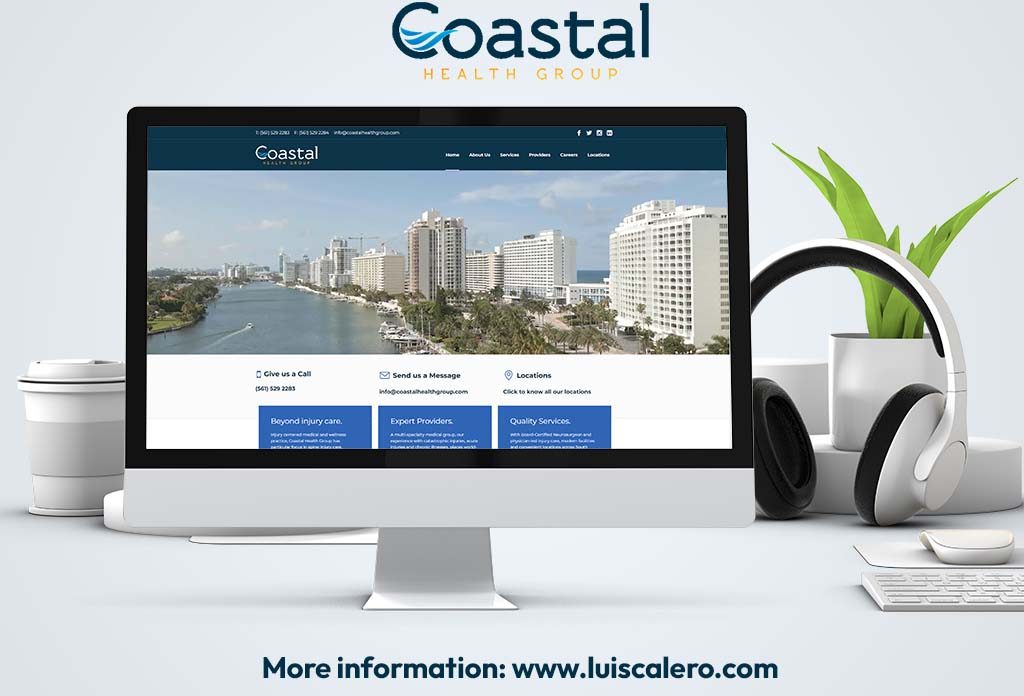Coastal website mockup